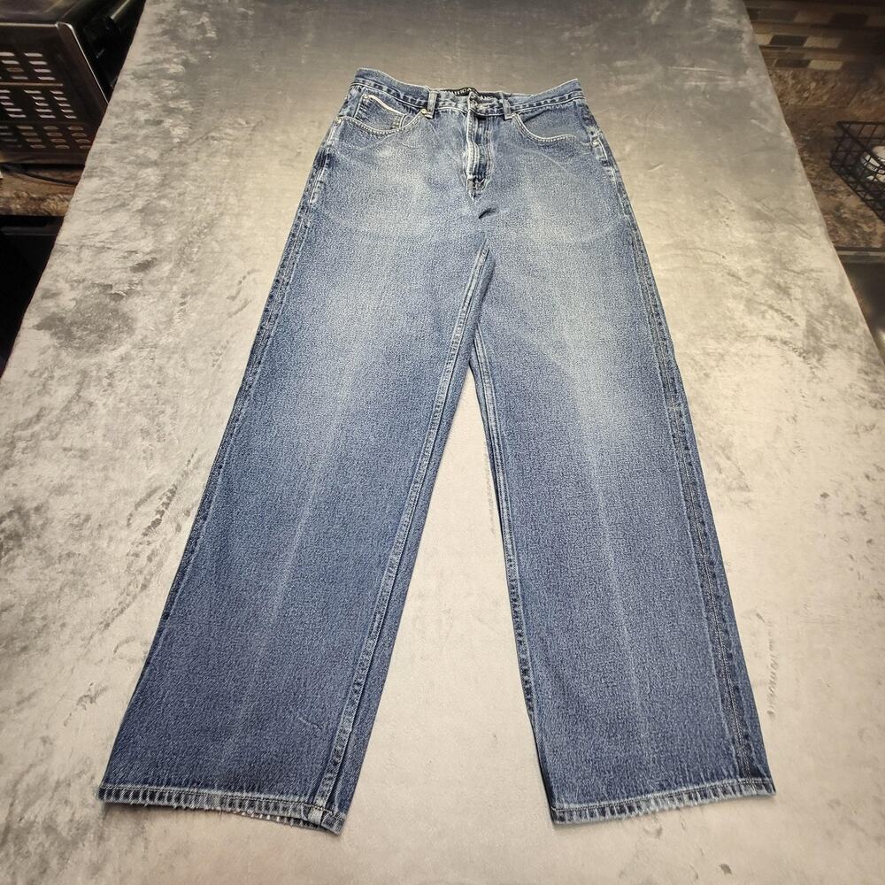 Vintage Nautica Jeans Mens 34x32 Blue Selvedge Straight Relaxed Denim Pockets